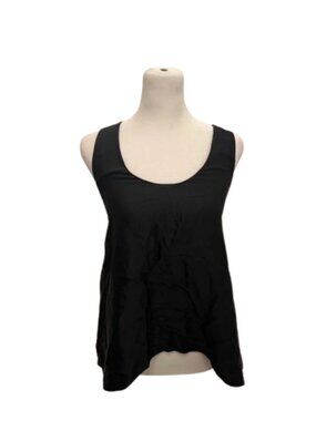 Helmut Lang Satin Racerback Tank Top Extra Small Black